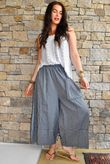 Arbi Gingham Pocket Culotte Pant Navy